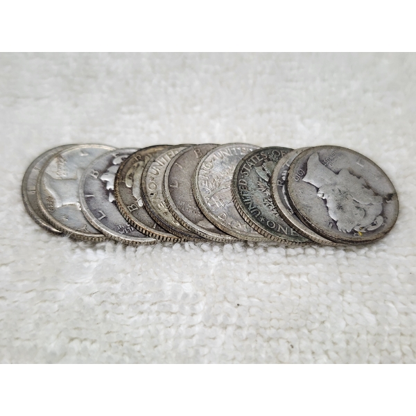 $1.00 Face Value in Assorted 90% Silver United States Dimes 