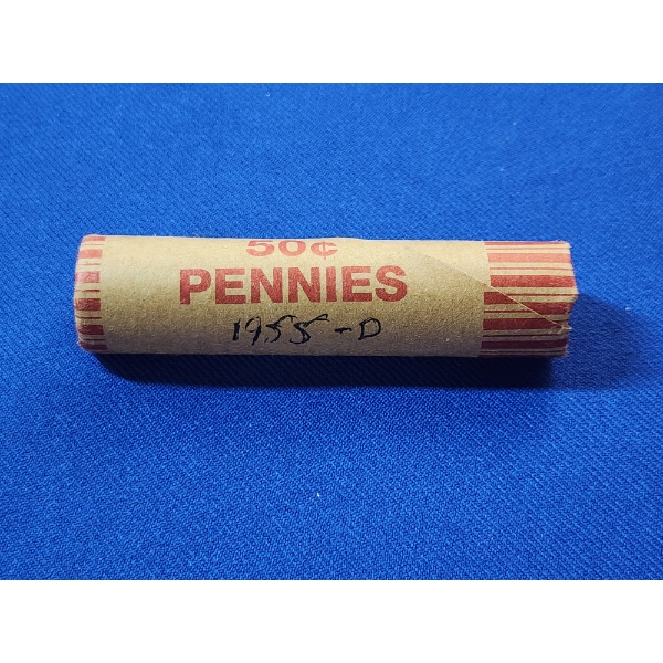 Bankroll of 1955-D Lincoln Wheat Cents