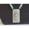 Image 2 : Silver-Tone Fashion Necklace with Horse Design and Turquoise Stones