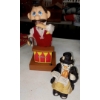 Image 1 : Lot of 2 Musical Figurines - Animated Musical Bartender & Clown Music Box
