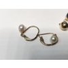 Image 4 : Unique Set of 14K Gold Hoop Earrings With Additional Stones - Total Weight: 3.6g / Earrings: 0.7g 