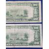 Image 10 : 2 $20 Dollar Bills: 1934- A $20 Federal Reserve Note and 1928 $20 Federal Reserve Note - FV; $40