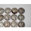 Image 3 : Lot of 13 Assorted Years 90% Silver Mercury Dimes Face Value: $1.30