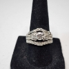 Image 1 : 14K White Gold Diamond Ring - Kay Jeweler's Warranty and Authenticity Card - Size 7 - TW: 9.0g