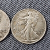 Image 3 : Two United States 90% Silver Walking Liberty Half Dollars ~ $1.00 Face Value
