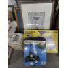Image 4 :  Collector 8'' Plates With Hangers, China Dish Set, Large Glass Daiquiri Glass Set, Framed Art Work,