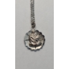 Image 3 :  Catamore Sterling Silver 1964 World's Fair Vatican Pavilion Pieta Pendant With NON-Sterling Chain