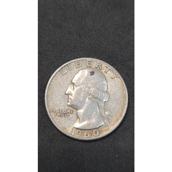 1960 90% Silver Washington Quarter - Face Value: $0.25