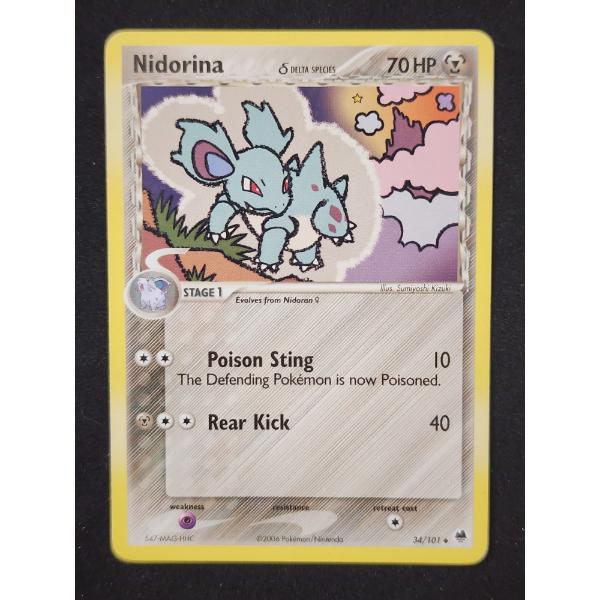 Nidorina Delta Species 34/101 Non-Holo Vintage 2006 Pokemon Trading Card 