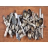Image 1 : AROUND 6 LBS OF ASSORTED SILVERPLATED SILVERWARE ~ Assorted Styles & Makers!
