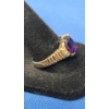Image 3 : Vintage 14K Gold Amethyst & Diamond Ring - Size 9 - Weight: 4.6g 