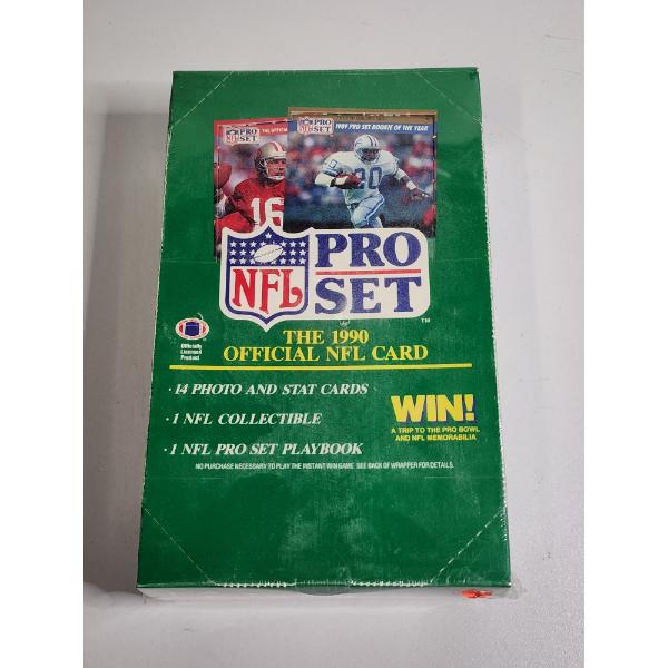 1990 NFL Pro Set Sealed Wax Box - Features 36 Separate Sealed Packs of 14 Cards Each!