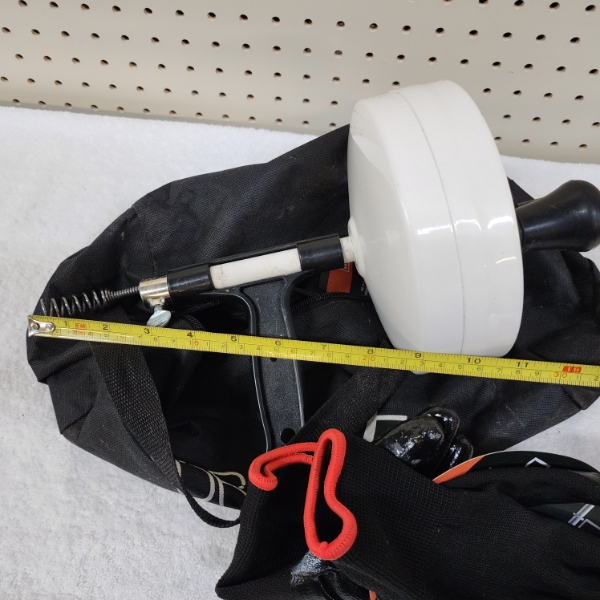 Large HEAVY DUTY DrainX Drain Snake ~ NEW IN BAG WITH NEW GLOVES!