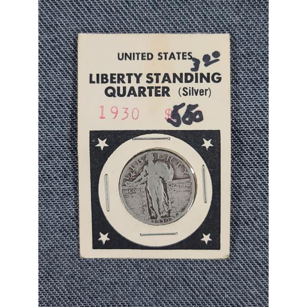 1930 United States Standing Liberty Silver Quarter In Excellent Condition!