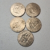 Image 2 : Five United States Eisenhower Dollars, Assorted Years, Face Value: $5.00