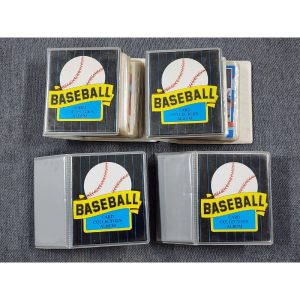 Four Mini Binders Loaded With Assorted Baseball Trading Cards 