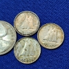 Image 3 : Canadian 80% Silver Coins: (1) 1956 Quarter & (3) Dimes: 1947, 1950, 1951 / TOTAL ASW: 0.3300oz 