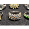 Image 7 : Gorgeous Sterling Silver Rings Ft. Topaz, Sapphire & More - Weighing Total of 17.1 Grams
