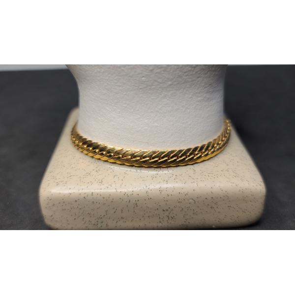 14K Gold Curb Link Bracelet - Weight: 5.7g