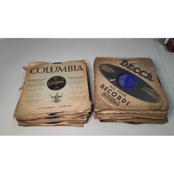Collection Of Vintage 78 RPM Columbia Records, Decca Records & More