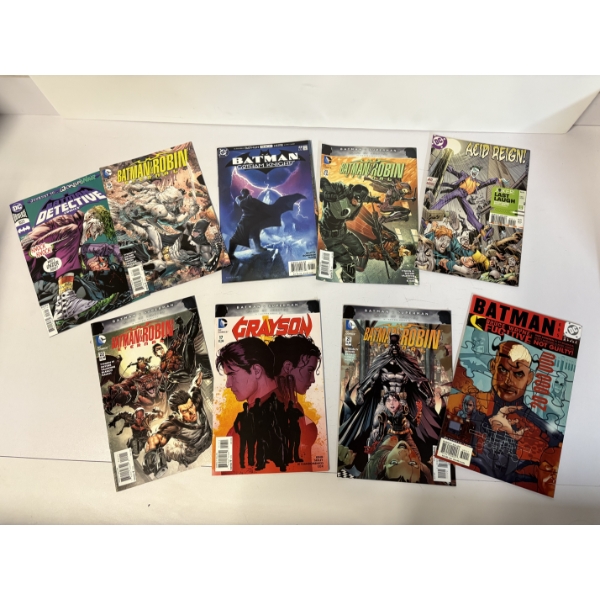 Batman Comics - Set of 9 Comics - Batman v Superman, Dawn of Justice - Batman and Robin - Acid Reign