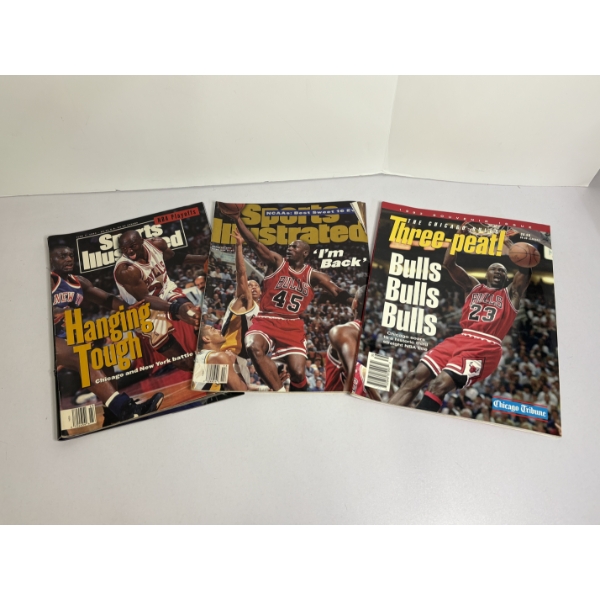 MIchael Jordan Magazines -3 total - Sports Illustrated - 1993 Souvenir Issue - Three-Peat! 