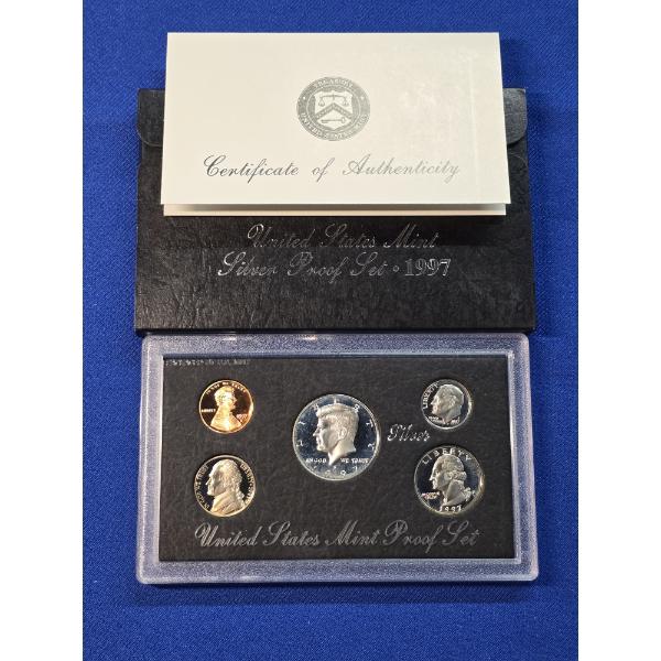 1997-S United States Mint Silver Proof Set in Original Box w/ COA