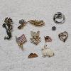 Image 1 : EXQUISITE!!! Vintage Mixed Costume Jewelry Brooch Pin and Lapel Pin Collection