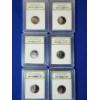 Image 1 : x6 INB Jefferson Nickels Including Monticello, Ocean View, & Bison, Assorted Years