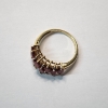 Image 3 : Vintage-Style Red Garnet 10K Gold Ring - Size 7 - TW: 2.6g