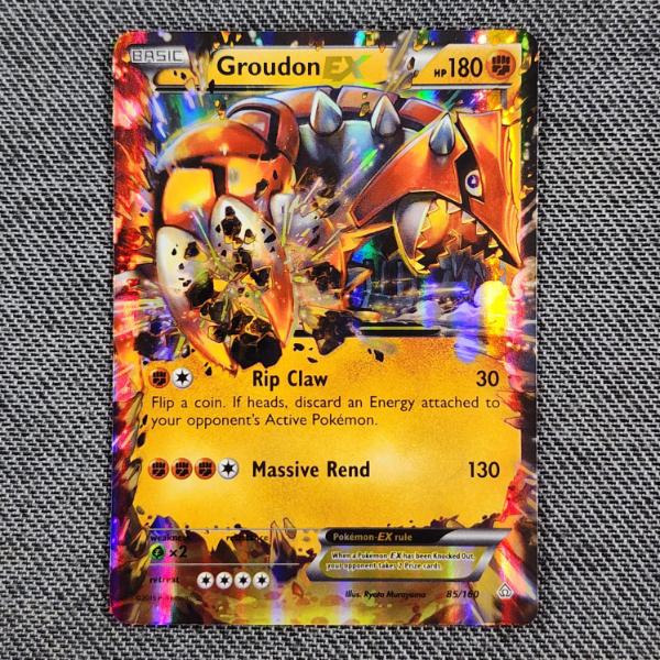 Groudon EX 85/160 Holo Rare Pokemon Trading Card