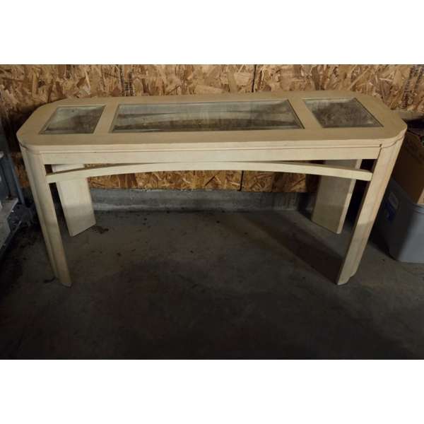Beautiful 54''x17''x28'' Glass Accent Sofa Table 