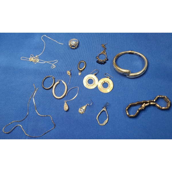 Assortment Of .925 Sterling Silver Jewelry Pieces - Total Weight: 75.2g