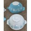 Image 5 : PICKUP IN CANTON - Vintage Pyrex Butterprint Turquoise Cinderella 4 Piece Nesting Bowl Set  