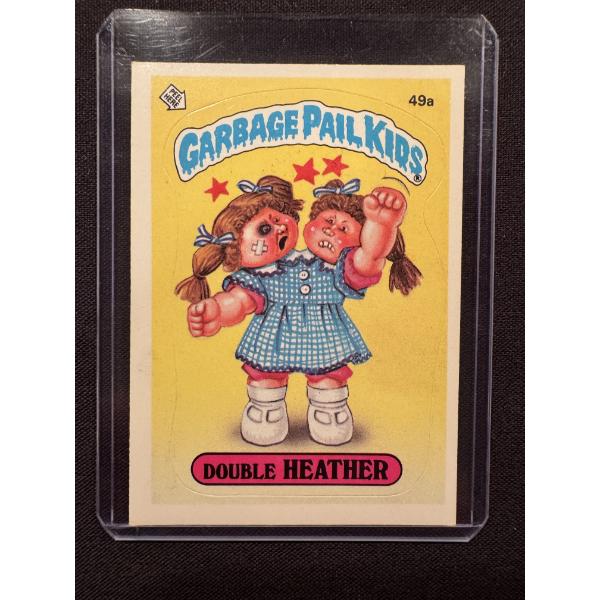 Rare 1985 Topps Double Heather Garbage Pail Kids #49A Trading Card - Mint Condition - Low Number