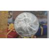 Image 2 : United States 2002 1 Troy Ounce .999 Fine Silver American Eagle In Small "Merry Christmas" Holder