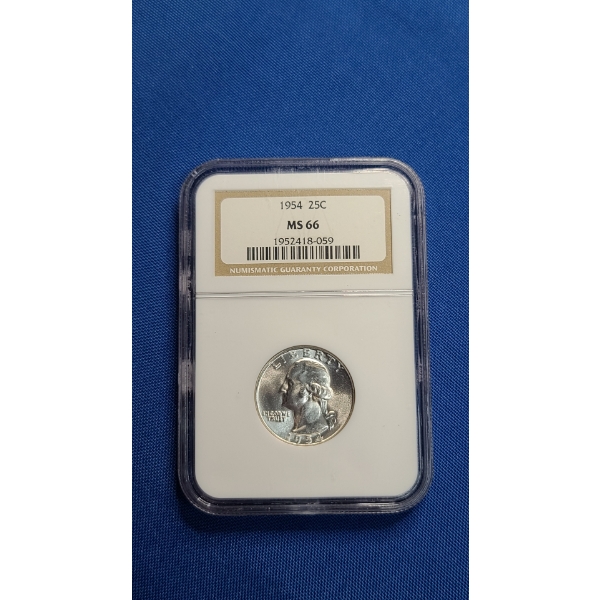 NGC 1954 MS 66 90% Silver Washington Quarter