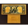 Image 3 : 2 Pcs  U. S. Historic 1901 Large Note Pure 24k .999 Replica Gold Foil $10 BISON Buffalo Legal Tender