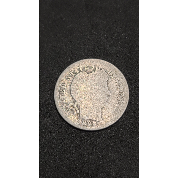 1892 90% Silver Barber Dime