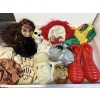 Image 1 : Black Tote full of Halloween Costumes - Masks - Clown Costume - Dress - Capes - Creepy Cloths