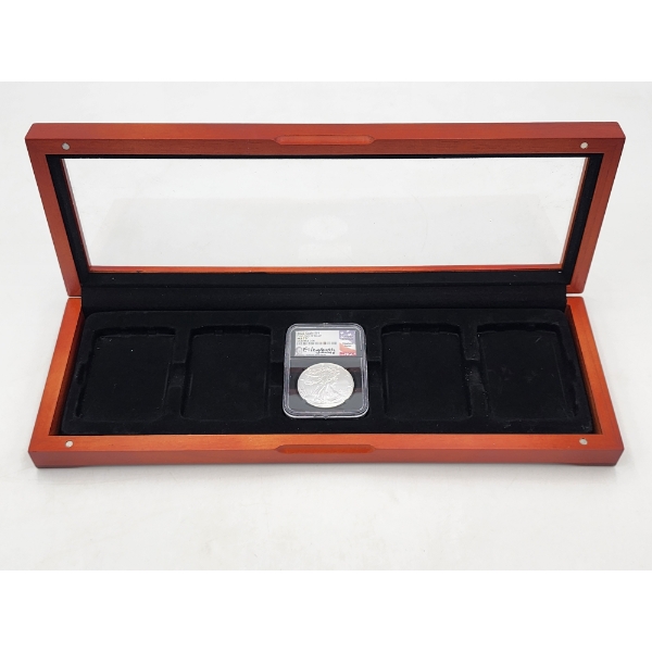 NGC MS 70 2022 1oz American Silver Eagle FDOI Signed w/ Nice Display Box 