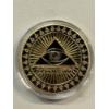 Image 2 : 24K Gold Plated Freemason Challenge Commemorative Coin - In Protective Holder - Mint Condition