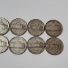 Image 3 : Ten Assorted United States 35% Silver Wartime Nickels