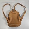 Image 2 : Camel Faux Leather Mini Backpack Purse With Chain Motif Lining