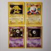 Image 1 : Four Assorted Vintage Pokemon Trading Cards Including Two Rares & Unown Cards ~ All Near Mint
