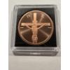 Image 1 : 2025 1 oz JESUS CHRIST Crucifixion .999 Fine Copper Round Coin - Brilliant Uncirculated In Holder