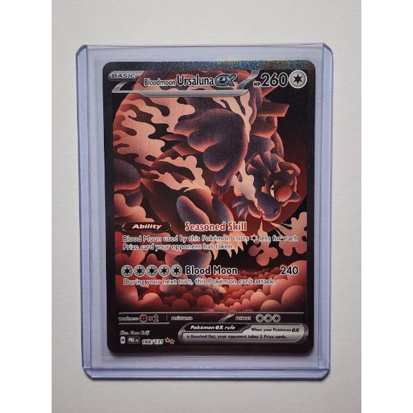 Bloodmoon Ursaluna EX 168/131 Holo Rare Pokemon Trading Card ~ Near Mint!
