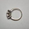 Image 6 : Gorgeous 14K White Gold 3-Stone Ring - Size 5.5 - Total Weight: 3.5g