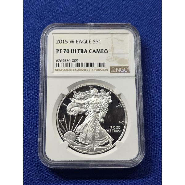 NGC PF 70 ULTRA CAMEO 2015- W American Silver Eagle 1 oz Fine Silver