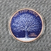 Image 1 : One Troy Ounce .999 Fine Copper Round ~ Colorized Ft. Unique Winter Maple Leaf Design & Snow Covered